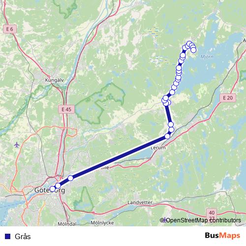 Grås bus Line Map