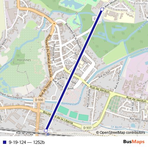 9-19-124 bus Line Map