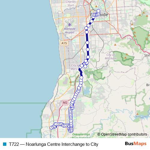 T722 bus Line Map