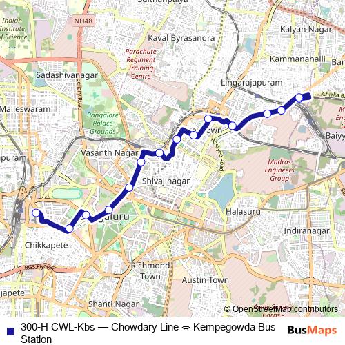 300-H CWL-Kbs bus Line Map