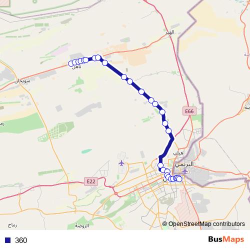 360 bus Line Map