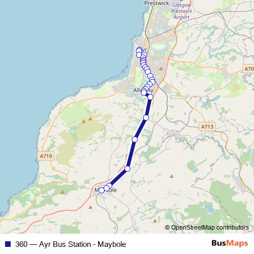 360 bus Line Map