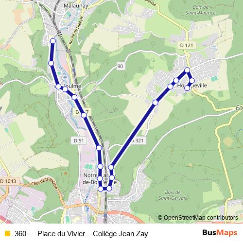 360 bus Line Map