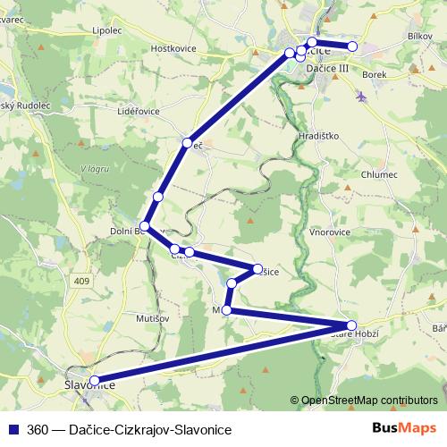 360 bus Line Map