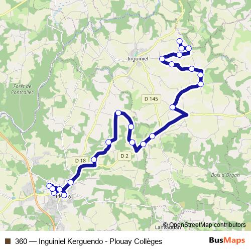 360 bus Line Map