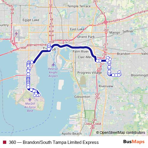 360 bus Line Map