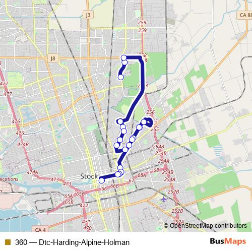 360 bus Line Map