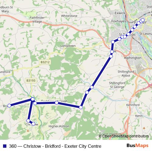 360 bus Line Map