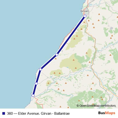 360 bus Line Map