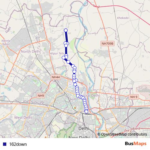 162down bus Line Map