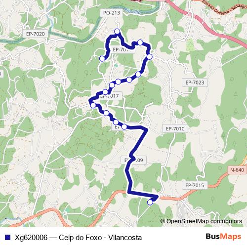 Xg620006 bus Line Map