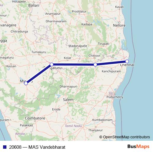 20608 rail Line Map