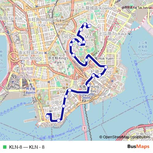 KLN-8 bus Line Map