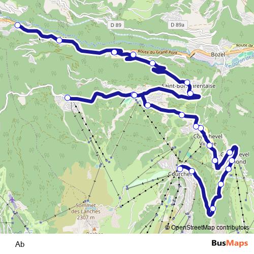 Ab bus Line Map