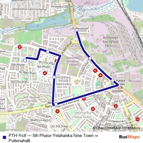 PTH-Ystf bus Line Map