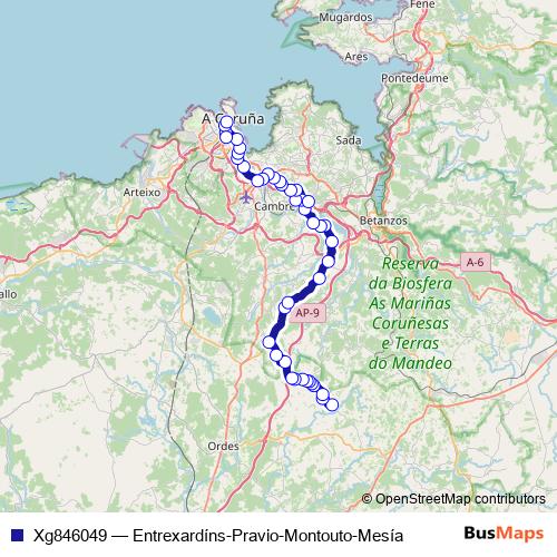 Xg846049 bus Line Map