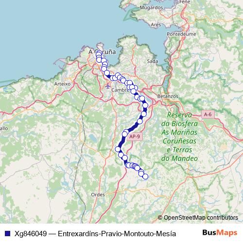 Xg846049 bus Line Map