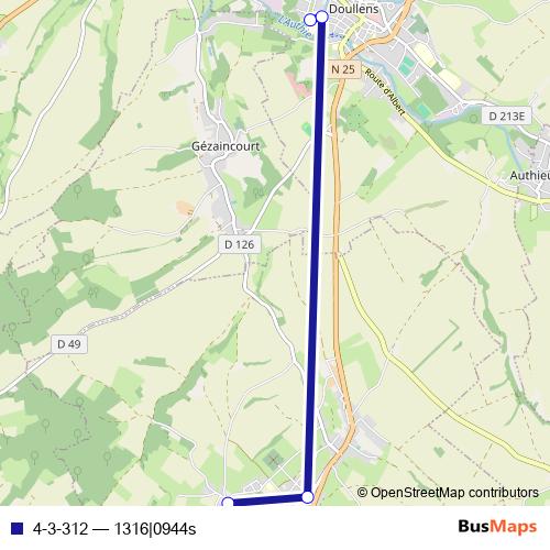4-3-312 bus Line Map