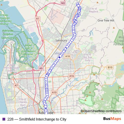228 bus Line Map