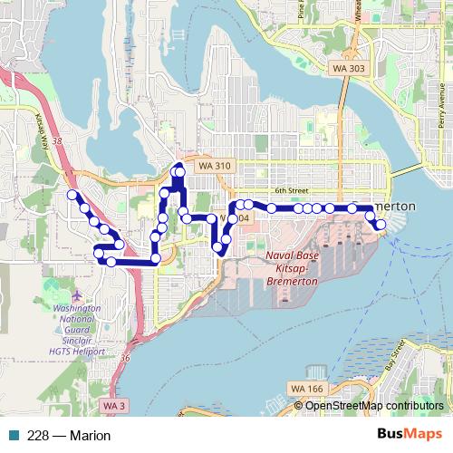 228 bus Line Map
