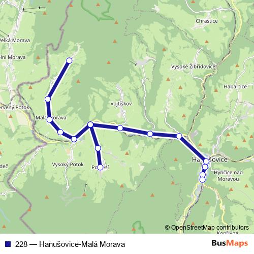 228 bus Line Map