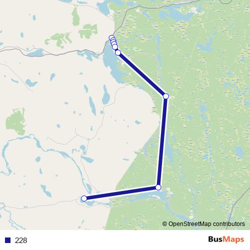 228 bus Line Map