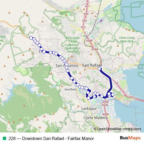 228 bus Line Map