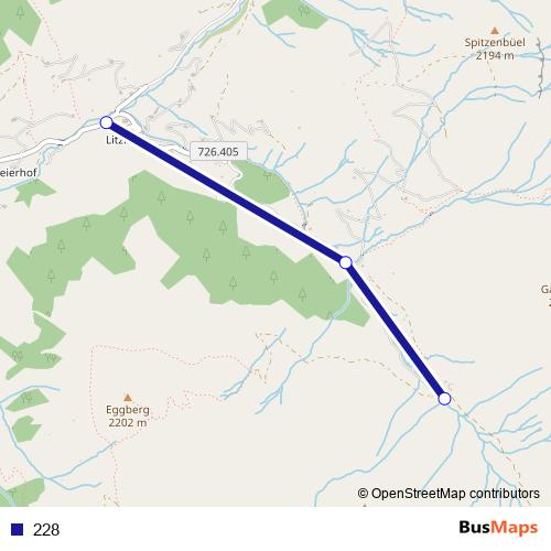228 bus Line Map