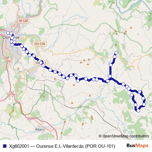 Xg602001 bus Line Map