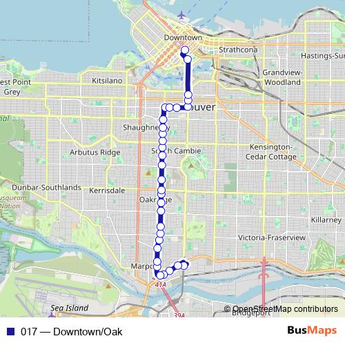 017 bus Line Map