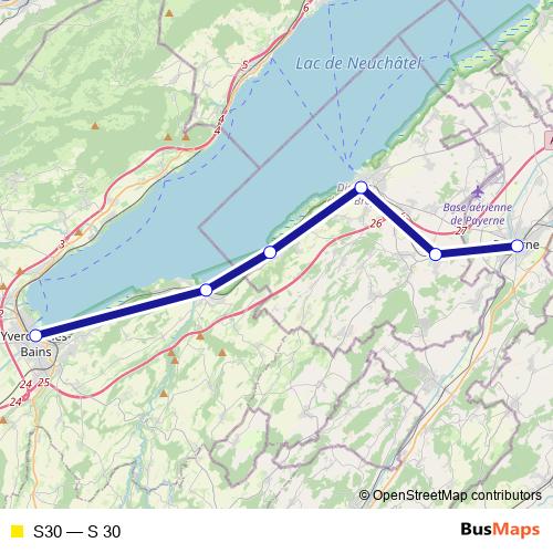 S30 rail Line Map