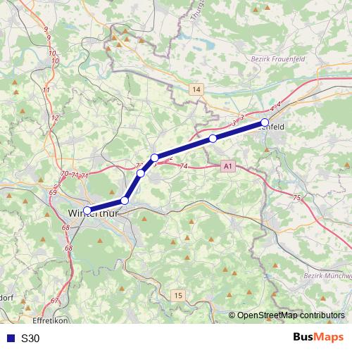 S30 rail Line Map