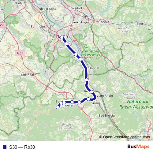 S30 rail Line Map