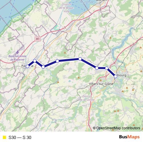 S30 rail Line Map