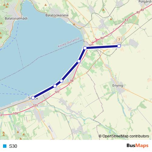 S30 rail Line Map