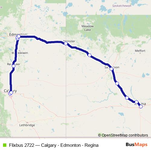 Flixbus 2722 bus Line Map