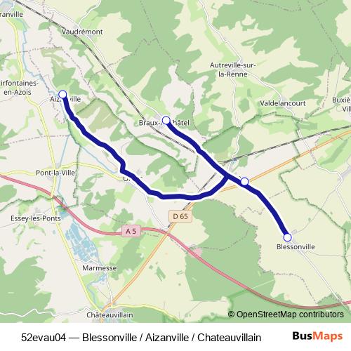52evau04 bus Line Map