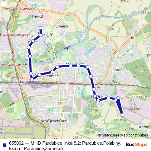 655002 trolleybus Line Map