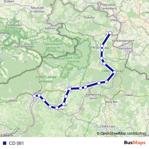 CD 081 rail Line Map