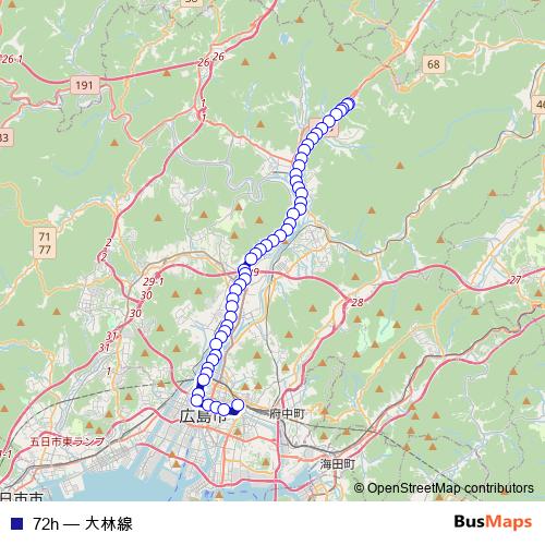 72h bus Line Map