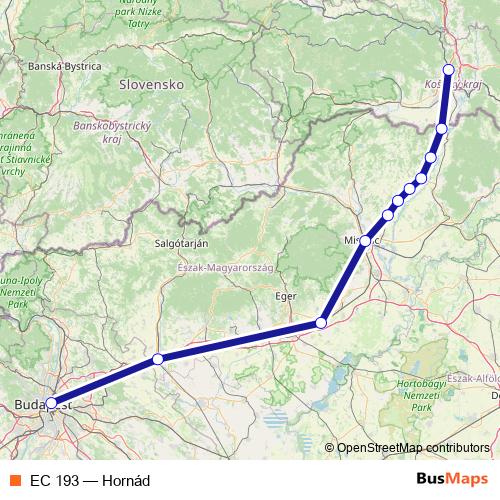 EC 193 rail Line Map