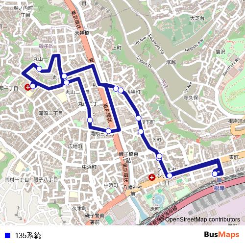 135계통 bus Line Map