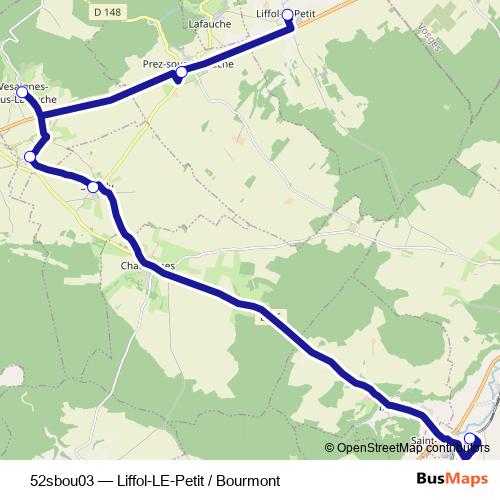 52sbou03 bus Line Map