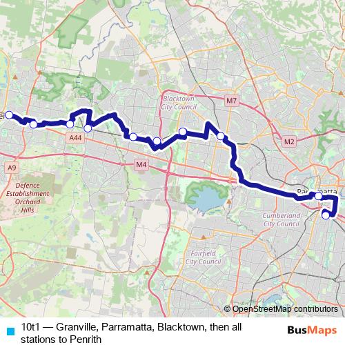 10t1 bus Line Map