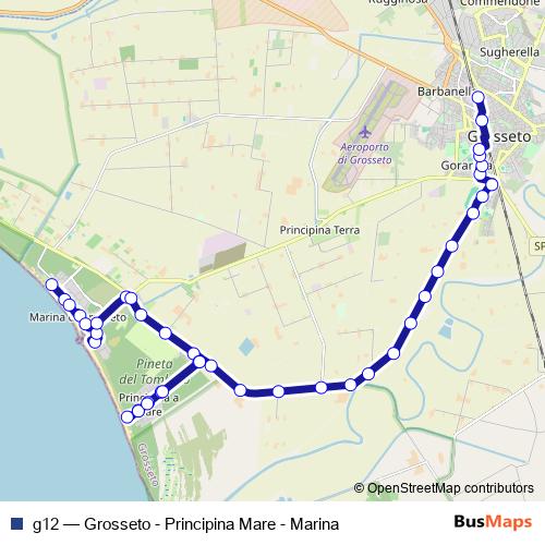 g12 bus Line Map