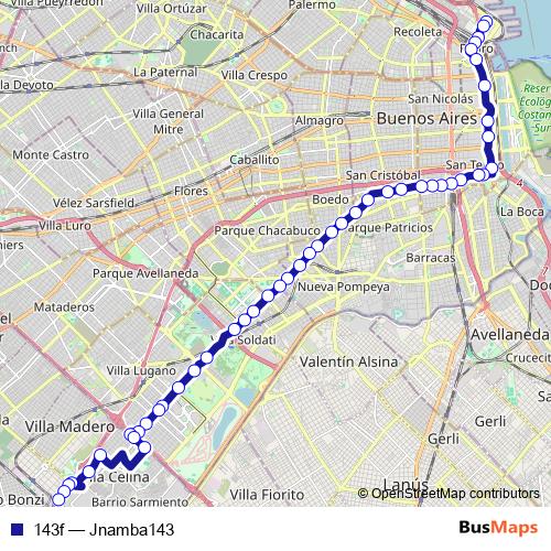 143f bus Line Map