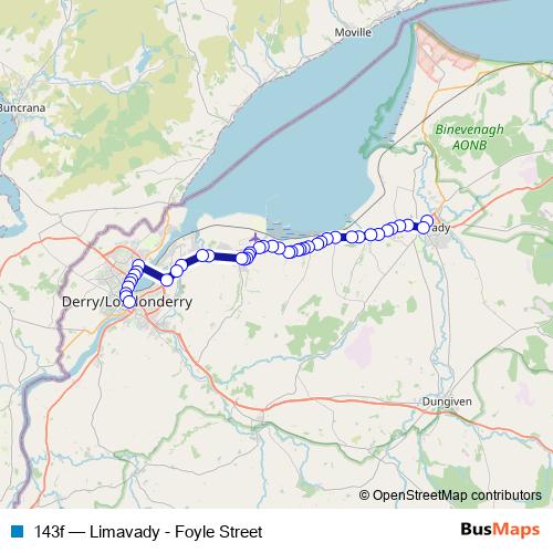 143f bus Line Map