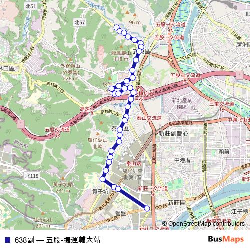 638副 bus Line Map