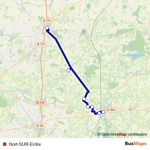 Nort-SUR-Erdre bus Line Map