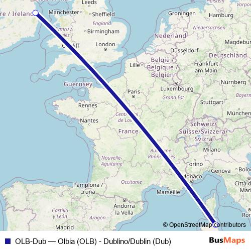 OLB-Dub air Line Map